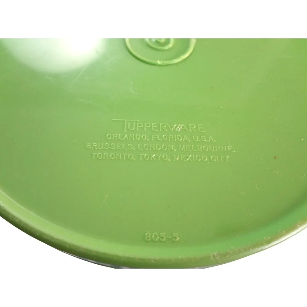 Tupperware Servalier Canister‎ 805-5 Green Excellent Sunburst Lid Vintage MCM